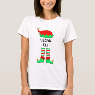 Modernes Weihnachten Veganer Elf T-Shirt