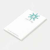 Modernes Weihnachts-Modern-Snowflake-Logo Post-it Klebezettel (angewinkelt)