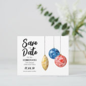 Modernes Weihnachts-Party Ankündigung Datum freiha (Stehend Vorderseite)