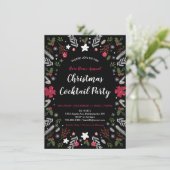 Modernes Weihnachts-Party, Feierabend Einladungen (Stehend Vorderseite)