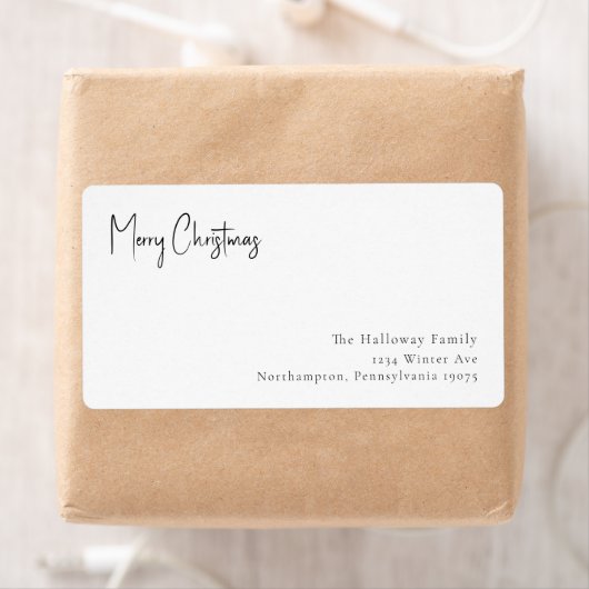Modernes Weihnachts-Script-Rücksendeadresse-Paket (Insitu)