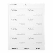 Modernes Weihnachts-Script-Rücksendeadresse-Paket (Vorne)