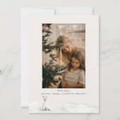 Modernes Weihnachts-Wintergebirge-Foto Feiertagskarte (Rückseite)