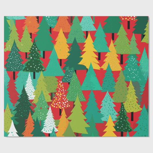 Modernes Weihnachtsbaum-abstraktes Packpapier (Flach)
