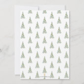 Modernes Weihnachtsbaum-Brautparty Einladung (Rückseite)