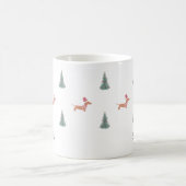 Modernes Weihnachtsbaum-Dackel-Muster Kaffeetasse (Mittel)