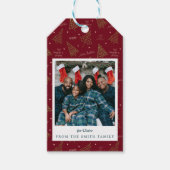 Modernes Weihnachtsbaum-Foto Geschenkanhänger (Vorderseite)