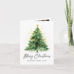 Modernes Weihnachtsbaum-Foto Karte