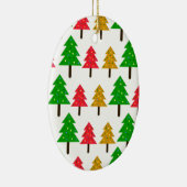 Modernes Weihnachtsbaum-Muster Keramikornament (Rechts)