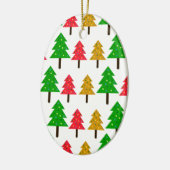 Modernes Weihnachtsbaum-Muster Keramikornament (Links)