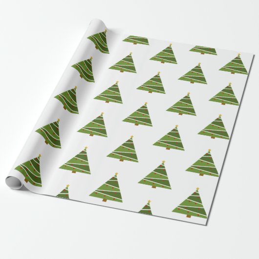 Modernes Weihnachtsbaum-Muster-Packpapier Geschenkpapier (Ungerollt)