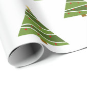 Modernes Weihnachtsbaum-Muster-Packpapier Geschenkpapier (Rolleneckpunkt)