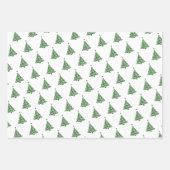 Modernes Weihnachtsbaum Muster Weihnachtsgeschenk Geschenkpapier Set (Vorderseite 3)