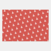 Modernes Weihnachtsbaum Muster Weihnachtsgeschenk Geschenkpapier Set (Vorderseite 2)