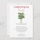 Modernes Weihnachtsbaum-Party Tropical Palm Tree Einladung (Vorderseite)