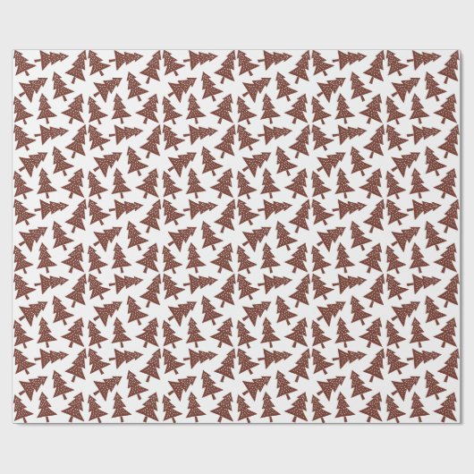 Modernes Weihnachtsbaum-Person-Packpapier Geschenkpapier (Flach)