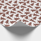 Modernes Weihnachtsbaum-Person-Packpapier Geschenkpapier (Ecke)