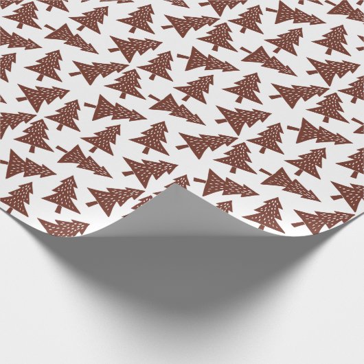 Modernes Weihnachtsbaum-Person-Packpapier Geschenkpapier (Ecke)