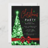 Modernes Weihnachtsbaum Red Green Corporate Party Einladung (Vorderseite)
