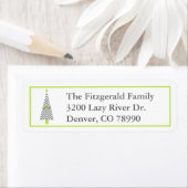 Modernes Weihnachtsbaum-Rücksendesiegel (Insitu)