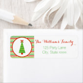 Modernes Weihnachtsbaum-Rücksendesiegel (Insitu)