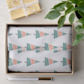 Modernes Weihnachtsbaum und Schneemuster Seidenpapier (Geschenk)