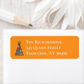 Modernes Weihnachtsbaumadressen-Label Mitte des Ja (Insitu)