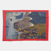 Modernes Weihnachtsbaumdesign Geschirrtuch (Horizontal)