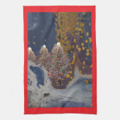 Modernes Weihnachtsbaumdesign Geschirrtuch (Vertikal)