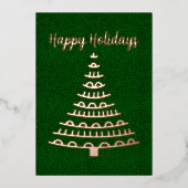 Modernes Weihnachtsbaumgeschäft Folien Feiertagskarte (Vorderseite)