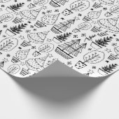 Modernes Weihnachtsbaummuster Geschenkpapier (Ecke)