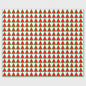 Modernes Weihnachtsbaummuster Geschenkpapier (Flach)
