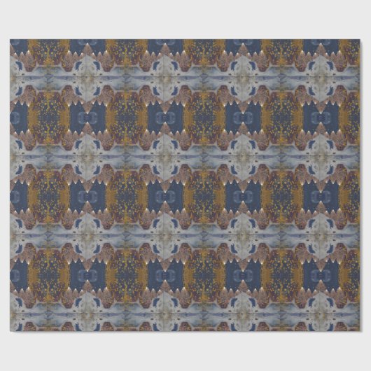 Modernes Weihnachtsbaummuster Geschenkpapier (Flach)