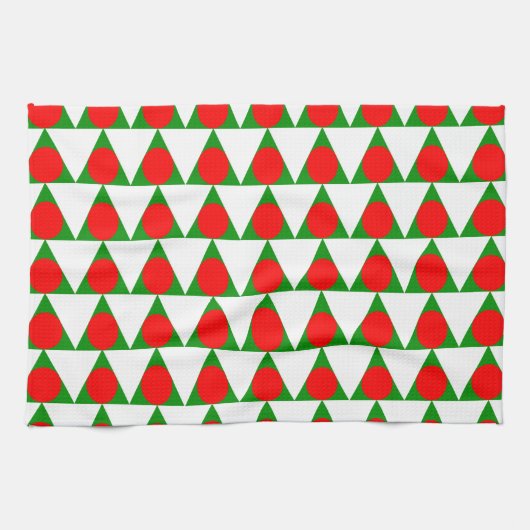 Modernes Weihnachtsbaummuster Handtuch (Horizontal)