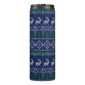 Modernes Weihnachtsbaummuster Thermosbecher (Rückseite)