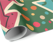 Modernes Weihnachtsbaumpapier in Muster Geschenkpapier (Rolleneckpunkt)