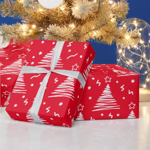 Modernes Weihnachtsbaumumschlagpapier Geschenkpapier