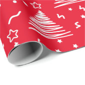 Modernes Weihnachtsbaumumschlagpapier Geschenkpapier (Rolleneckpunkt)