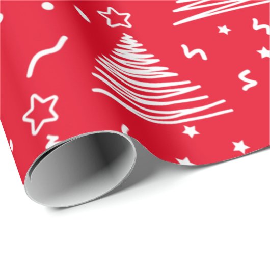 Modernes Weihnachtsbaumumschlagpapier Geschenkpapier (Rolleneckpunkt)