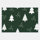 Modernes Weihnachtsbaumumschlagpapier Geschenkpapier Set (Vorderseite 2)