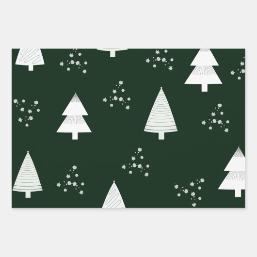 Modernes Weihnachtsbaumumschlagpapier Geschenkpapier Set (Vorderseite 2)