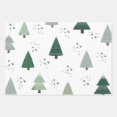 Modernes Weihnachtsbaumumschlagpapier Geschenkpapier Set (Vorderseite)