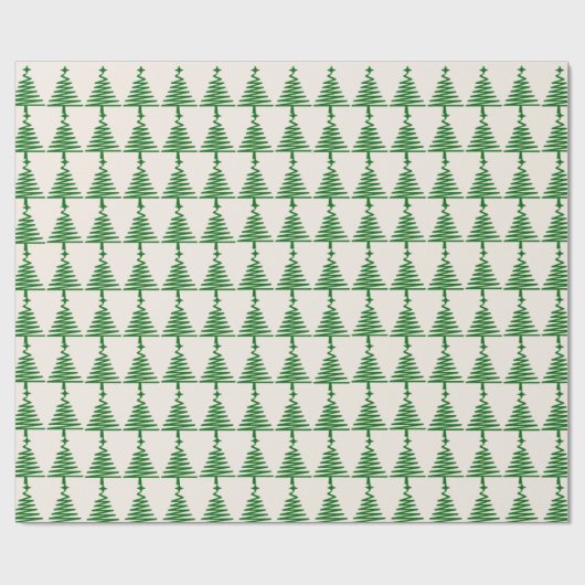 Modernes Weihnachtsbaumwrapping Paper Geschenkpapier (Flach)