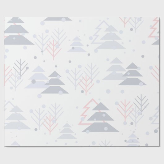 Modernes Weihnachtsbaumwrapping Paper Geschenkpapier (Flach)