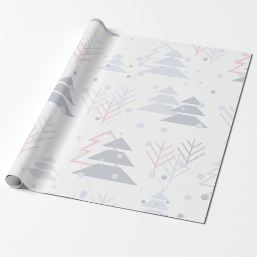 Modernes Weihnachtsbaumwrapping Paper Geschenkpapier (Ungerollt)