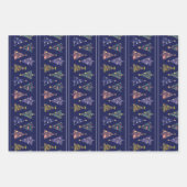 Modernes Weihnachtsbaumwrapping Paper Set Geschenkpapier Set (Vorderseite 3)
