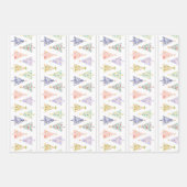 Modernes Weihnachtsbaumwrapping Paper Set Geschenkpapier Set (Vorderseite 2)