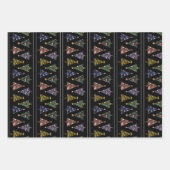 Modernes Weihnachtsbaumwrapping Paper Set Geschenkpapier Set (Vorderseite)