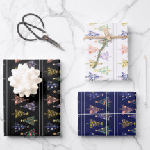 Modernes Weihnachtsbaumwrapping Paper Set