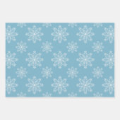 Modernes Weihnachtsblau Kariert, Schneeflocken & G Geschenkpapier Set (Vorderseite 2)